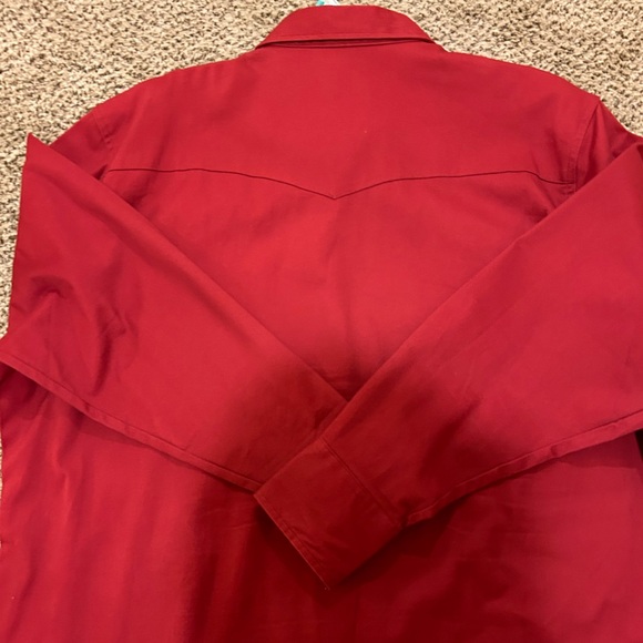 Red Wrangler Button Down Shirt - Picture 2 of 4